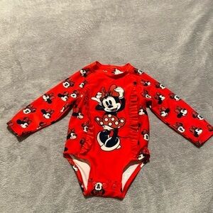 Excellent condition‎ Disney Baby Minnie Mouse Red Swimsuit - Size: 9-12 months